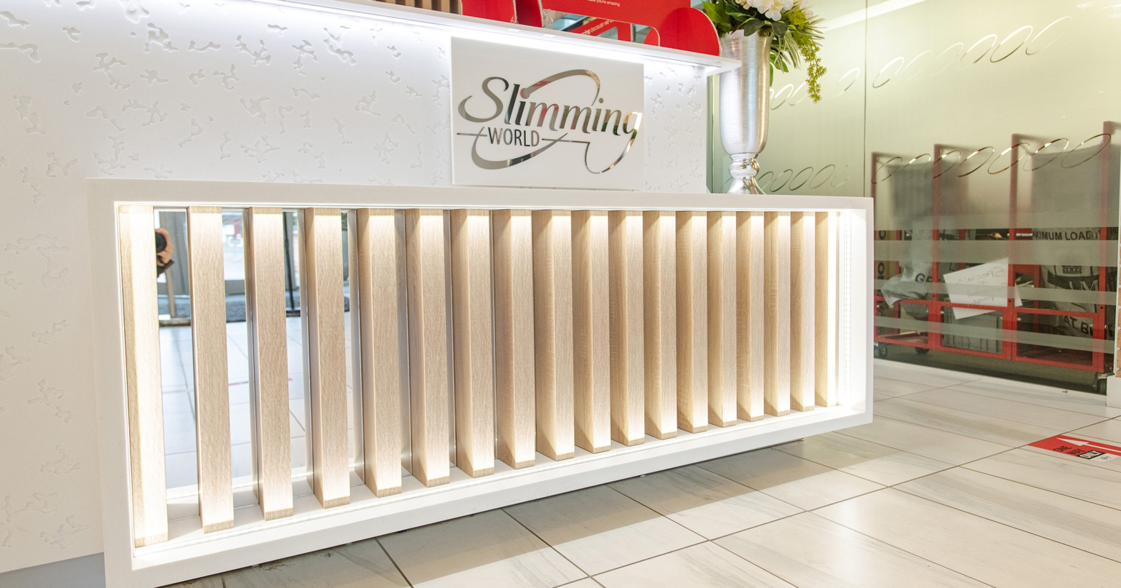 APSS designed and built Slimming World reception desk