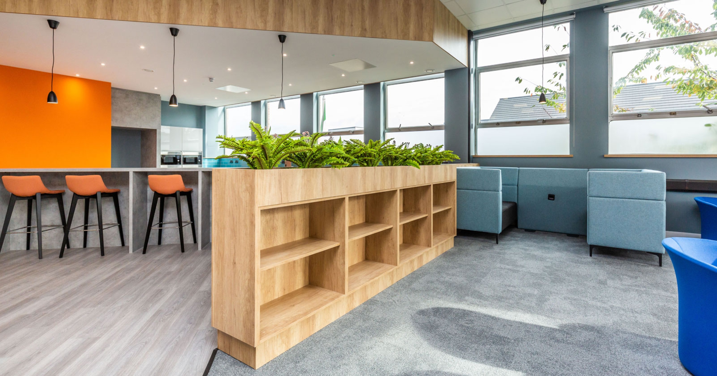 DiaSorin-Breakout canteen space with storage designed and created by APSS