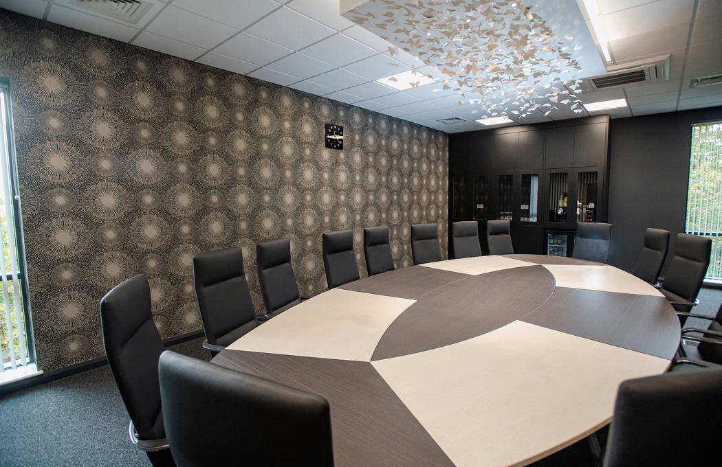 Slimming World Boardroom feature Joinery suspended ceiling By APSS
